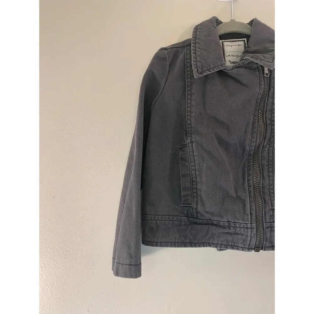 GYMBOREE Girl’s Gray Moto Jacket / Size: XS-4